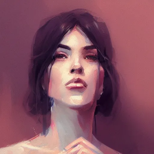 Prompt: a beautiful portrait of a fashion lady by greg rutkowski and adam hughes trending on artstation