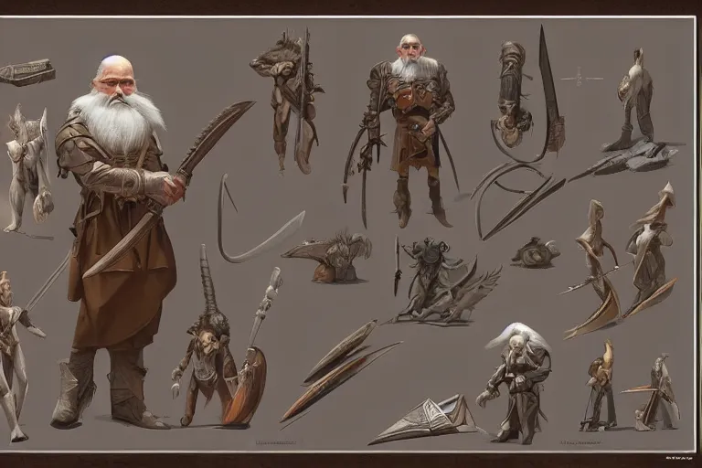 Prompt: schematic diagram of axes, dwarf, biology, book, page, detailed, cross section, trending on artstation, cgsociety, Ralph McQuarrie and Greg Rutkowski