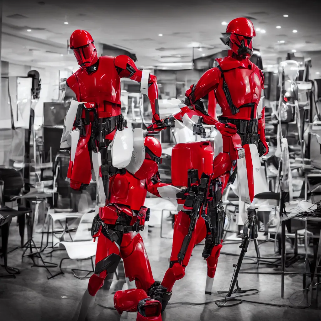 Image similar to red alert 2 tesla trooper at a health and safety seminar, sigma 85mm, f 1/4, ultra detailed