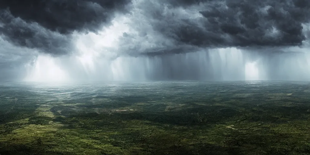 Image similar to detailed nature, layers, very detailed super storm, hyper realistic, impressive, very atmospheric, god ray, cinematic, deep, very high complexity, stunning, masterpiece, weather photography, very detailed. 4 k