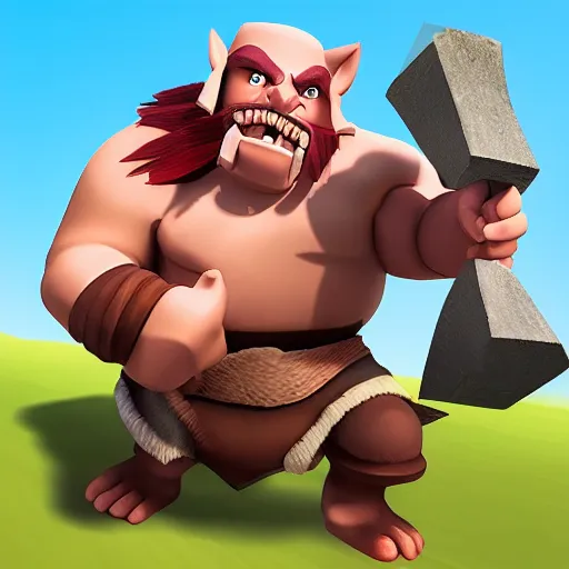 Prompt: hog rider from clash of clans