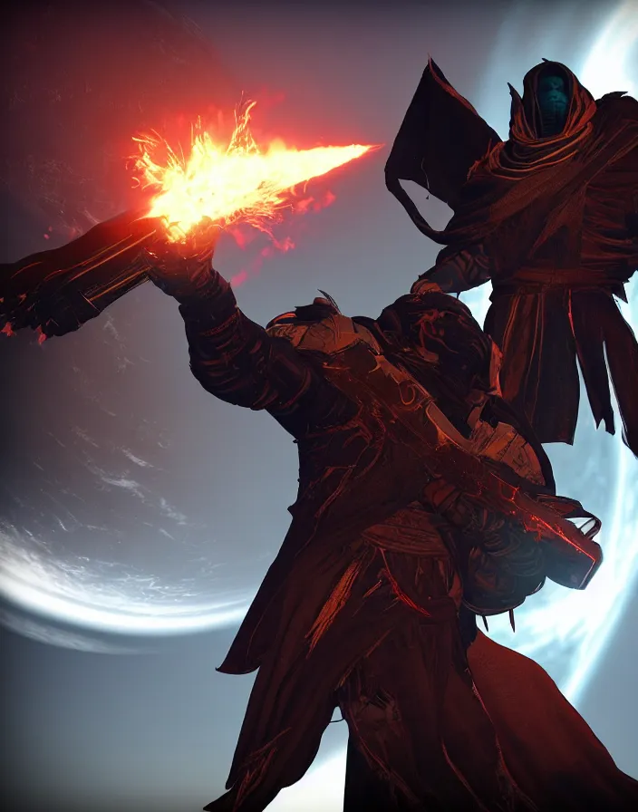 Image similar to god of darkness in destiny by bungie