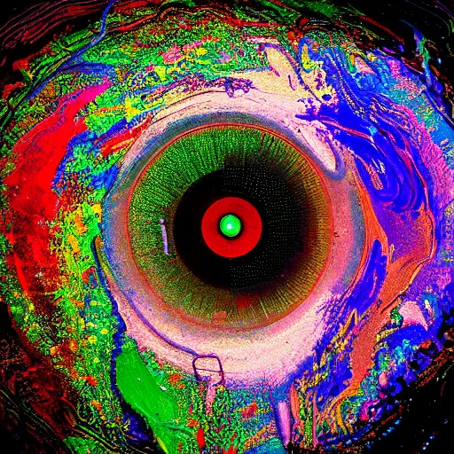 Prompt: In this photograph, the artist has used a technique known as drip photograph to create a work of art that is both chaotic and beautiful. The photograph is composed of a multitude of colors and shapes that seem to be in a constant state of motion. The viewer's eye is drawn to the center of the photograph, where a large, swirling mass of color and light dominates the composition. The photograph is full of energy and movement, and it is this dynamism that makes it so visually appealing. salvador dali, Starbucks by Casey Baugh, by Mark Briscoe bold, vivid