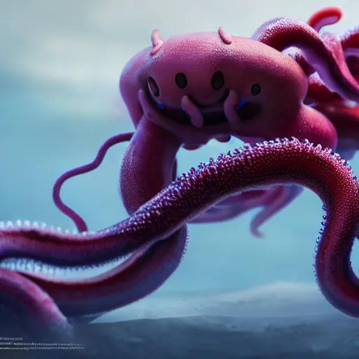 Image similar to photography of a realistic tentacruel animal, ultra detailed, 8 k, cinematic lighting, natural background, trending on artstation, pokemon