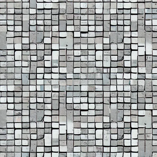 Prompt: 4 k large tiled retrofuturism brutalist floor white black seamless texture, material, flat, pbr, hi - res