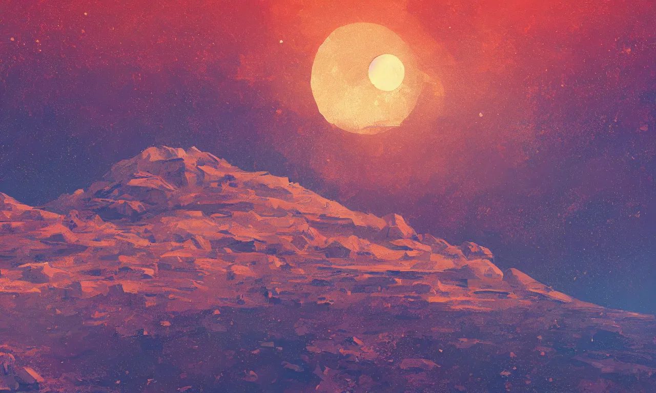 Image similar to mars and moon ground by alena aenami artworks in 4 k