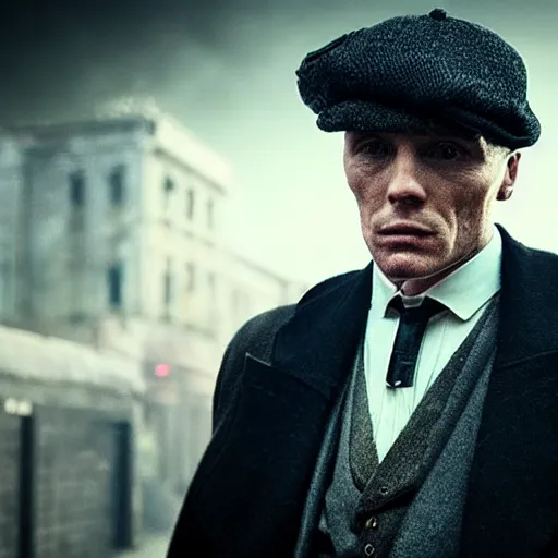 Prompt: Peaky Blinders as cyberpunk characters