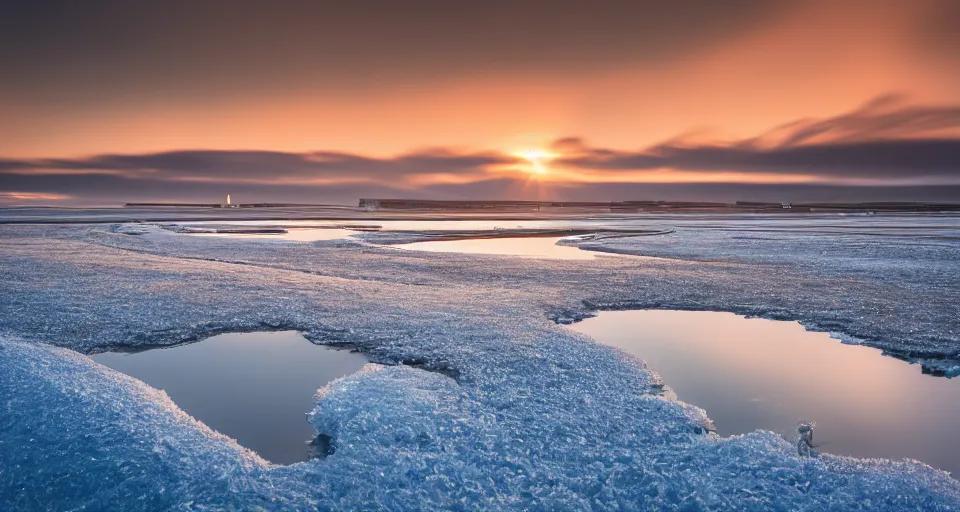 Image similar to an award winning landscape photo of Cuckmere Haven, Seven Sisters, long exposure, golden hour, snowy, winter, beautiful, landscape photographer of the year