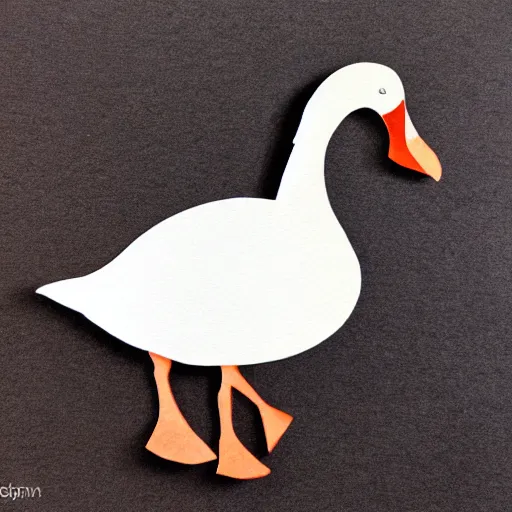 Image similar to cute goose, stylized, full body, watercolour, diecut, sticker