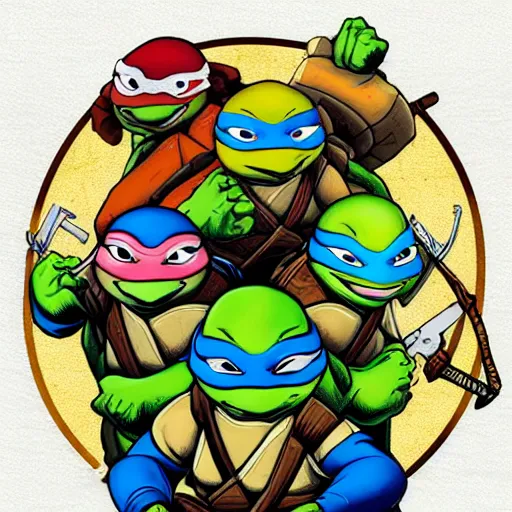 Prompt: Teenage Mutant Ninja Turtles