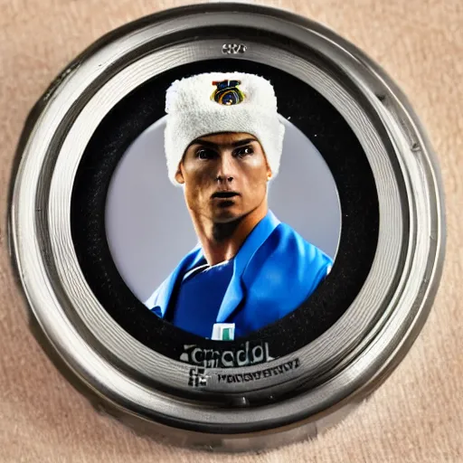 Image similar to cristiano ronaldo as doctor, accurate, 30mm, face, soft colours, dramatic lighting, nikon