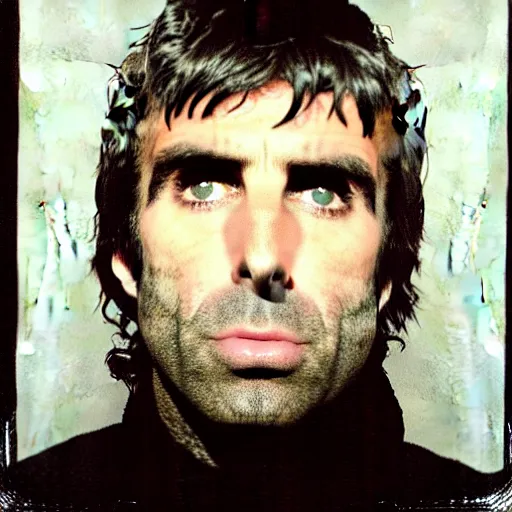 Prompt: Mugshot Portrait of Liam Gallagher, taken in the 1970s, photo taken on a 1970s polaroid camera, grainy, real life, hyperrealistic, ultra realistic, realistic, highly detailed, epic, HD quality, 8k resolution, body and headshot, film still, front facing, front view, headshot and bodyshot, detailed face, very detailed face