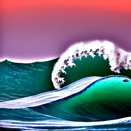 Prompt: photography of a real life hokusai wave