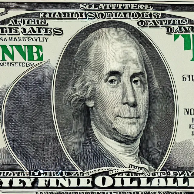 Prompt: one dollar bill face crying, photograph