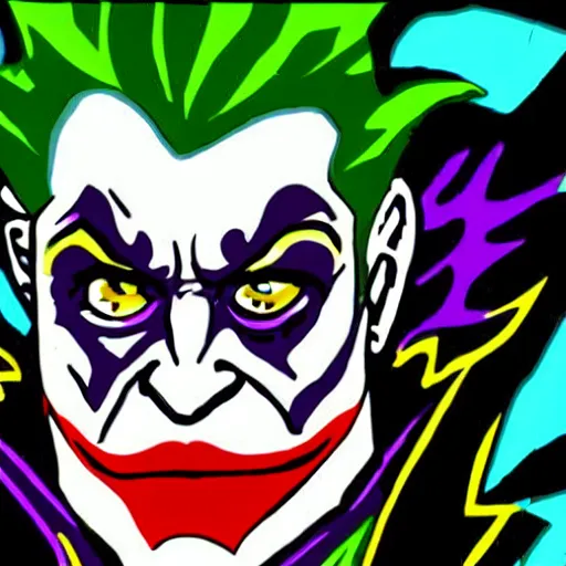 Image similar to colorful logo of the Joker