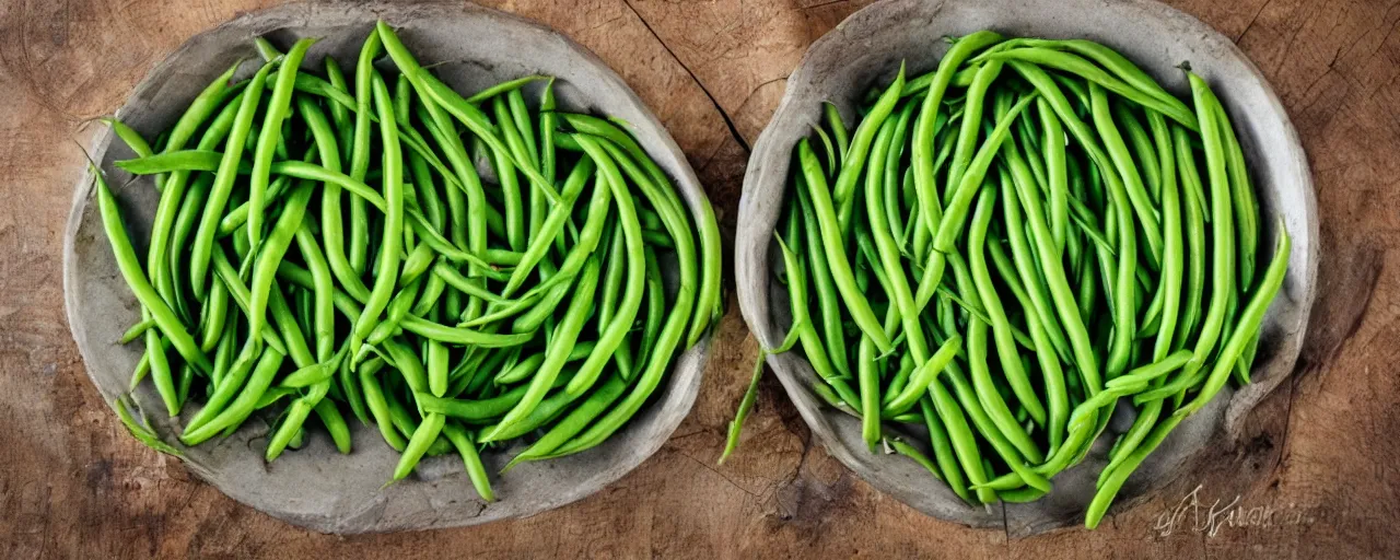 Image similar to photography strikning green beans