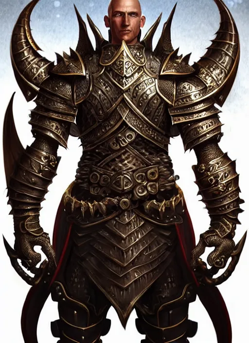 Prompt: intricate ornate armor!! muscular and tall dungeons and dragons male dragonborn race!!!! draconian!! character concept art, sharp focus, octane render! unreal engine 5! highly rendered!! trending on artstation!! detailed linework!! illustration by artgerm, wlop, and chie yoshii