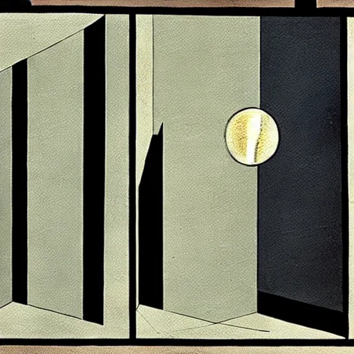 Prompt: a coward crying. a parade of disconnected images : obscure corners of nameless interiors, astronomical diagrams projecting the distances between celestial bodies, a painting by giorgio de chirico, a list of unpopular anagrams.