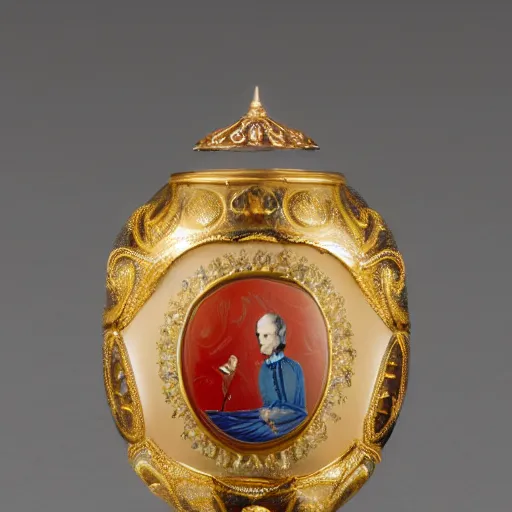 Prompt: a photo of a Fabergé Gregg