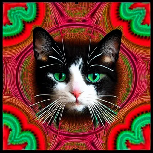 Prompt: fractal cat