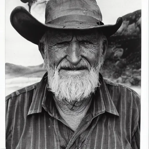 Image similar to photo of an afrikaans oom by ansel adams