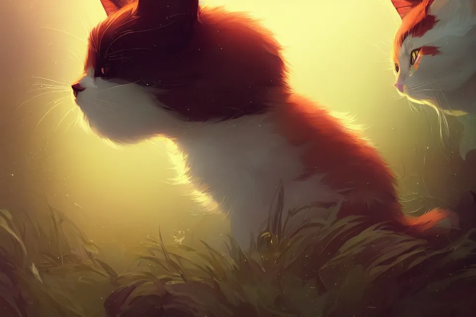 Image similar to beautiful render of cute cat, by victo ngai and andreas rocha and greg rutkowski, trending on artstation, unreal engine, 8 k hd wallpaperjpeg artifact, blur, artfact