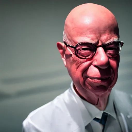 Image similar to UHD candid photo of Klaus Schwab dressed as Dr. No, wearing extremely accurate clown makeup, accurate face, UHD, photorealistic, correct face, photo by Annie Leibowitz