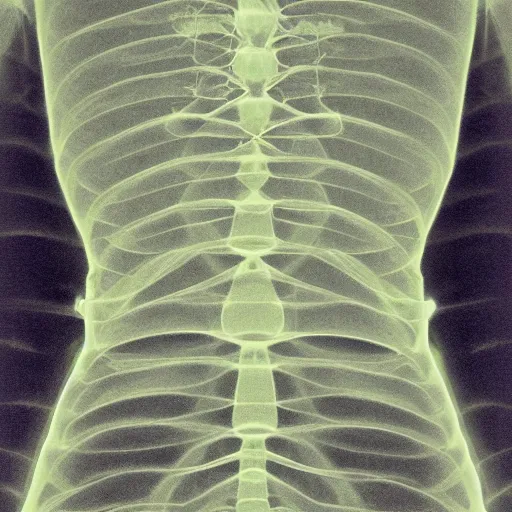 Prompt: x-ray of a full human fractal body, 90's aesthetic, noise film, photo