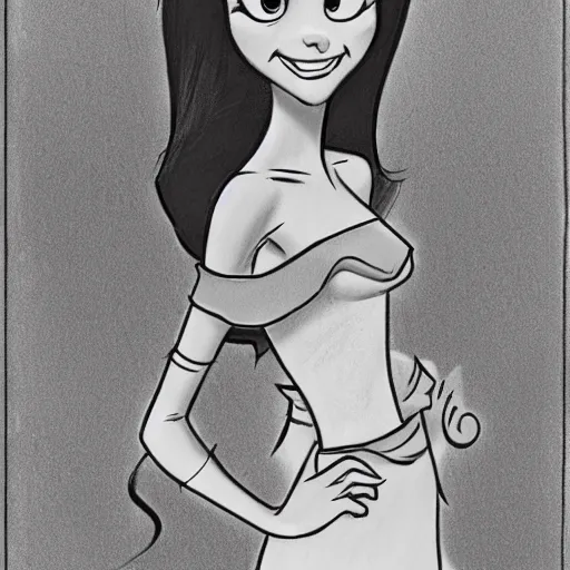 Image similar to milt kahl pencil sketch of victoria justice disney style