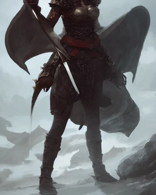 Image similar to hyper realistic photo of medieval dragonslayer girl, full body, cinematic, artstation, cgsociety, greg rutkowski, james gurney