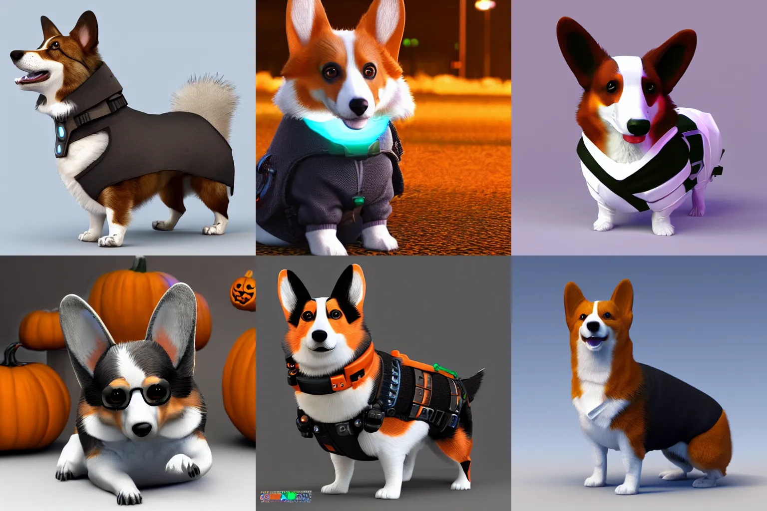 Simulation Dogs Welsh Corgi Pembroke Resin Models Desktop Ornament