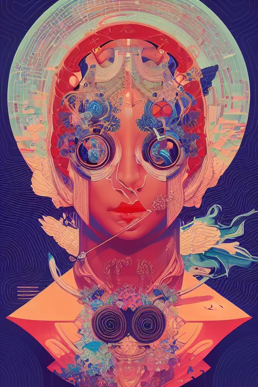 Image similar to portrait of godel's consistency of the axiom of choice, by tristan eaton, victo ngai, peter mohrbacher, artgerm,