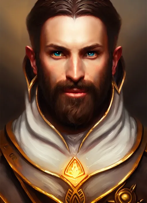 a _ fantasy _ style _ portrait _ painting _ of cleric | Stable ...