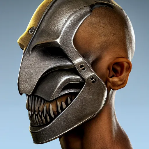 Prompt: a realistic demodus draculae steel mask, epic scale, character concept art, face symmetry, intricate accurate details, artstation trending, octane render, cinematic color grading, soft light, rule of thirds, golden ratio, like a professional model, cinematic, 8 k, clear.
