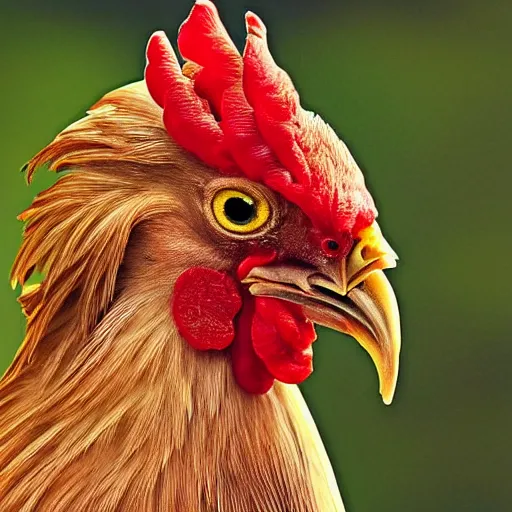 Image similar to chicken portrait, very nice, lovely, very cool, super fun, Slovakia, 🇦🇱, 🧐🌝, exquisite