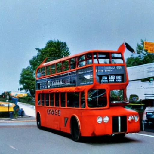 Image similar to goose driving a bus