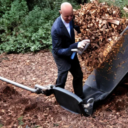 Prompt: Jeff bezos falling into a wood chipper, hd photo