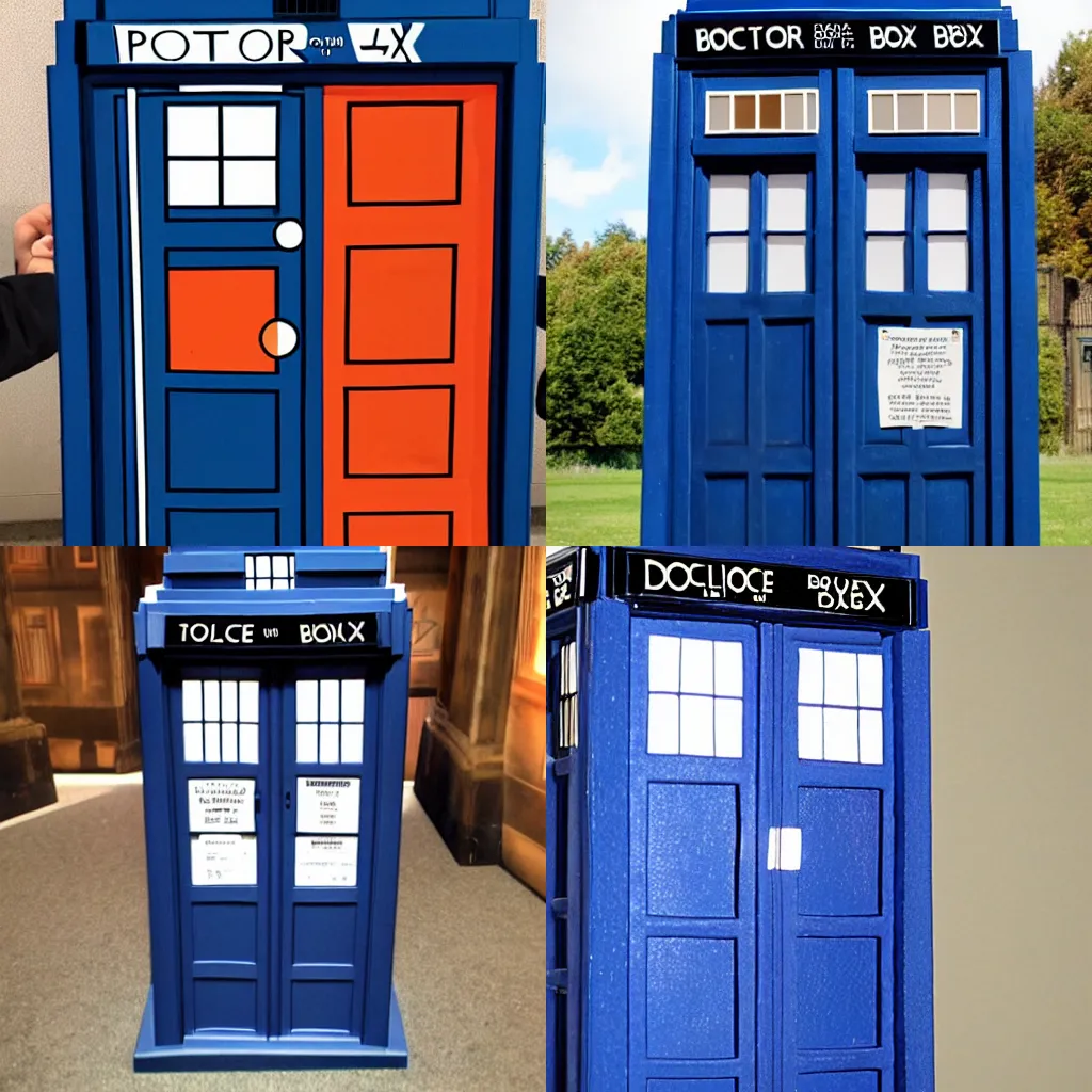 Prompt: Doctor Who Tardis doors open