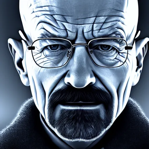 Image similar to walter white's face on a [ [ snowball ] ], hyperdetailed, artstation, cgsociety, 8 k