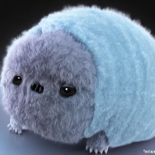 Image similar to realistic fluffy cute dreamy tardigrade