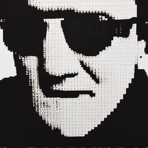 Image similar to portrait of Bono made of Lego