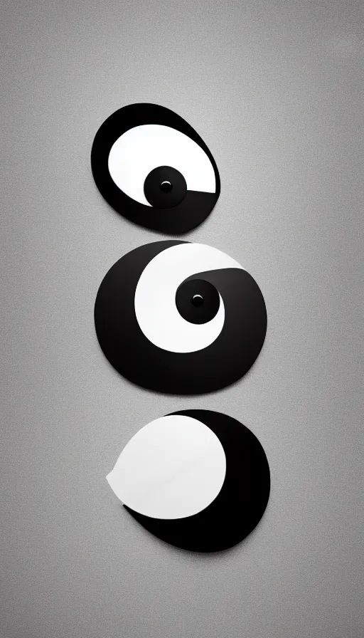 Image similar to Abstract representation of ying Yang concept, with Octane