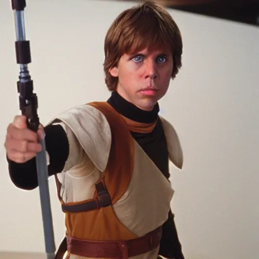 Image similar to a calico cat as luke skywalker