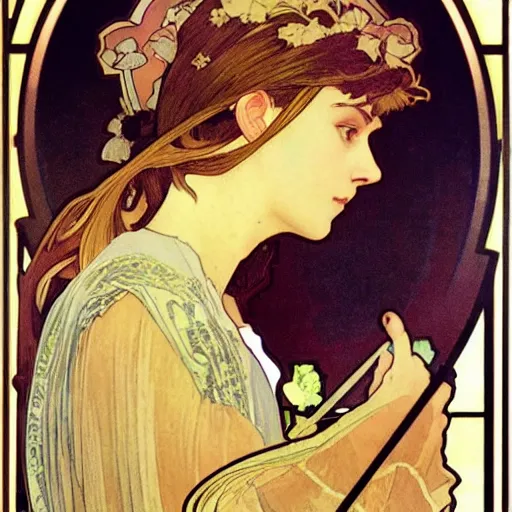 Prompt: 3 / 4 portrait hyper detailed woman priest catholic, elegant, highly detailed, sharp focus, illustration, art by alphonse mucha