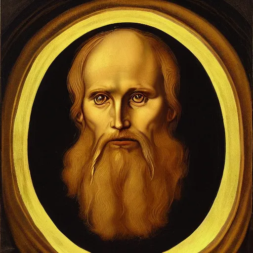 Image similar to pution in vision of ezekiel, portrait centered