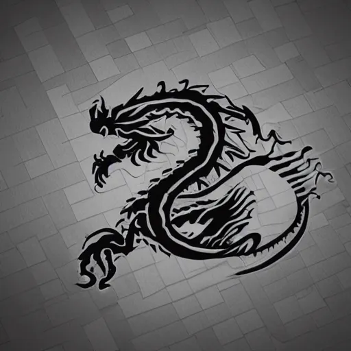 Prompt: logo of a dragon and a wizard