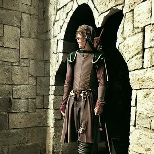 Image similar to 2 0 0 4 photograph, medieval inspired menswear fashion