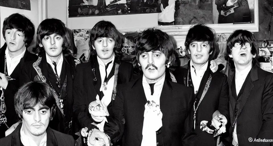 Image similar to Johnny Depp as a member of the Beatles