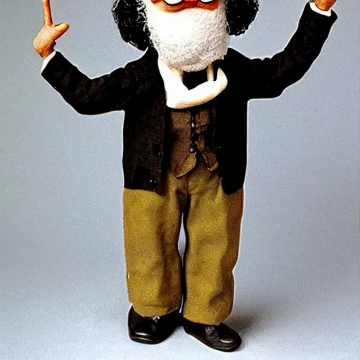 Image similar to karl marx as a muppet