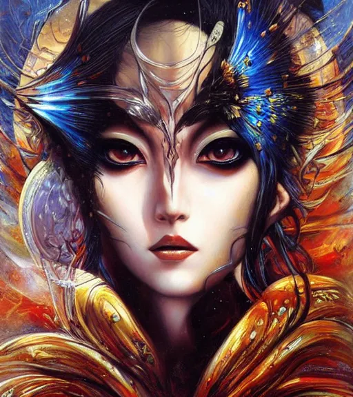 Image similar to karol bak painting of an anime woman